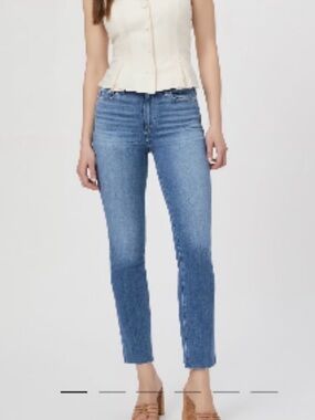 PAIGE Light Wash Straight Leg Jeans